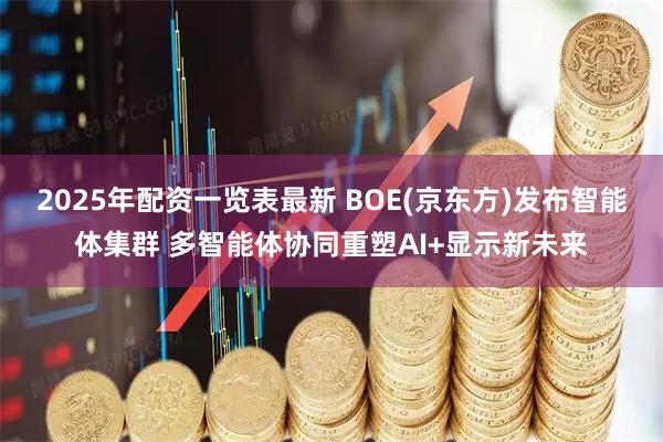 2025年配资一览表最新 BOE(京东方)发布智能体集群 多智能体协同重塑AI+显示新未来