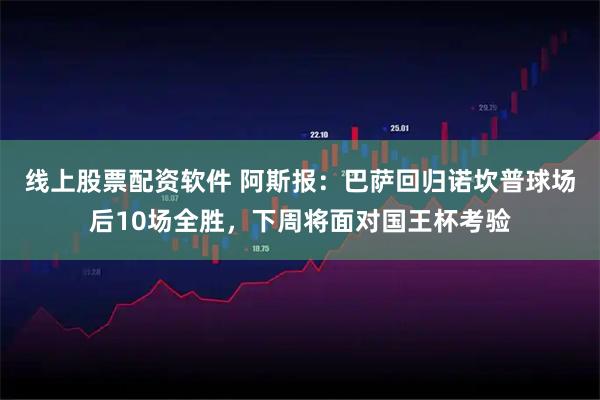 线上股票配资软件 阿斯报：巴萨回归诺坎普球场后10场全胜，下周将面对国王杯考验